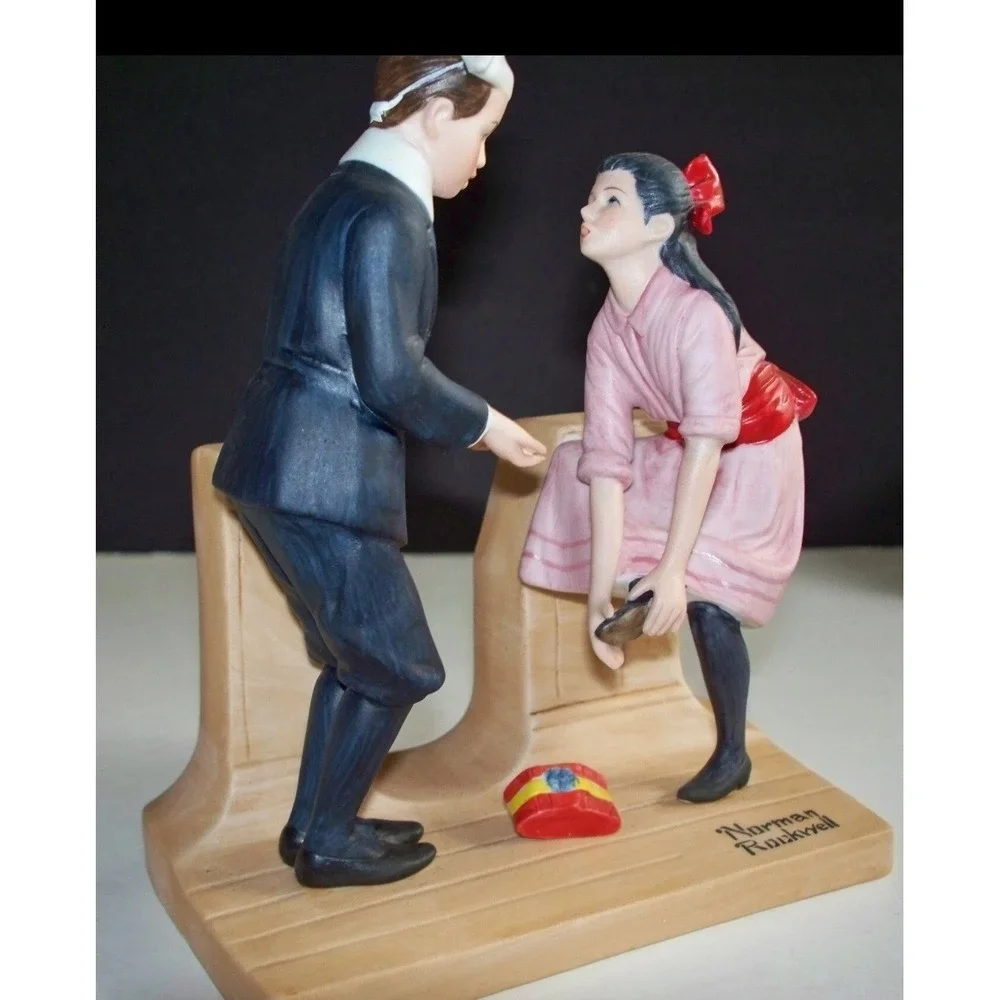 Norman Rockwell First Dance Danbury Mint Porcelain Figurine 1980 Japan Excellent